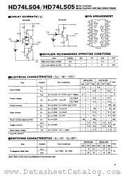 Hd Ls Datasheet Pdf Hex Inverters Hitachi Semiconductor