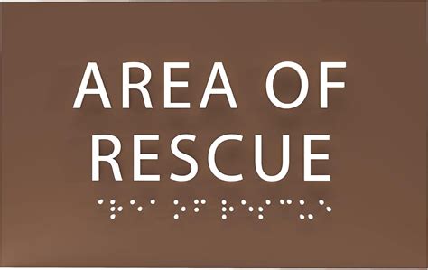 Ada Central Signs X Area Of Rescue Sign Ada Compliant Tactile