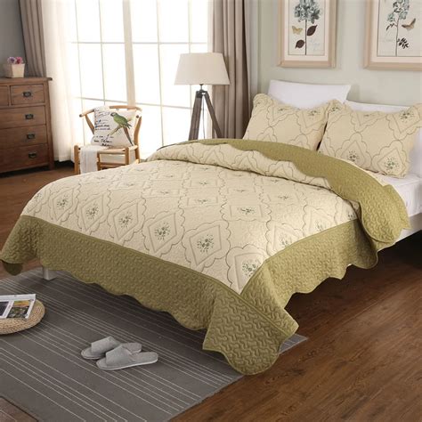 Summer Lightweight Bedspreads King Queen Size Coverlet Set Floral ...