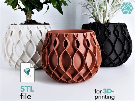 Plant Pot Stl 3d Print File Model Bellvere For Planters And Big Plant