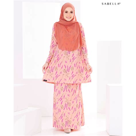 Sabella Kurung Printed Queeny Queen Ready Stock Baju Moden Ironless