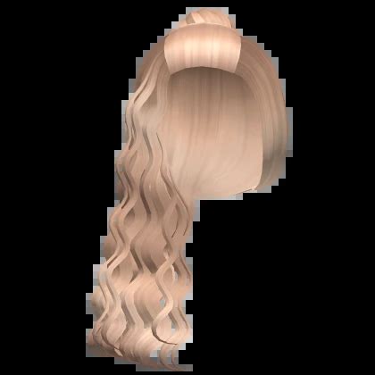 Side Swept Wavy Hair With Top Knot Blonde Roblox Item Rolimon S