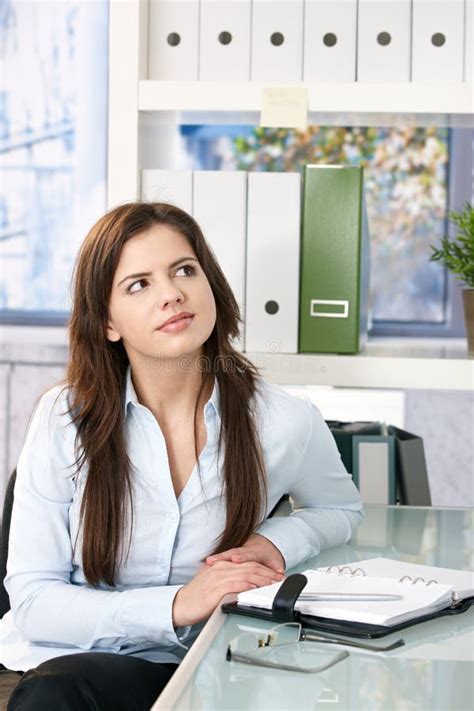 Attractive Woman In Office Stock Image Image Of Brunette 13533911