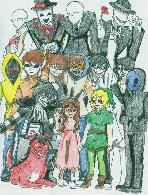 New Creepypasta Family Fanart Full - Tehfa