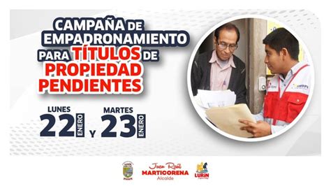 Campa A De Empadronamiento Cofopri Noticias Municipalidad