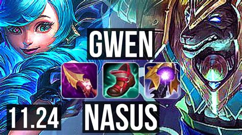 Gwen Vs Nasus Top 1527 6 Solo Kills Legendary Euw Master 11