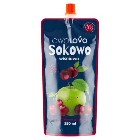 OWOLOVO Sokowo wiśniowo Sok jabłkowo wiśniowy 250 ml Torimpex Toruń