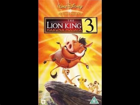 Opening To The Lion King Hakuna Matata Uk Vhs Youtube