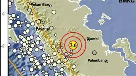 Gempa Terkini Guncang Jambi Senin 17 Juli 2023 Guncangan Di Darat