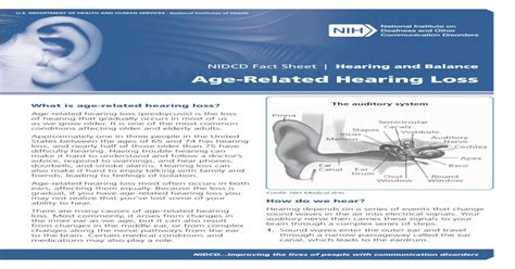 Pdf Nidcd Fact Sheet Hearing And Balance · Nidcd Fact Sheet Hearing