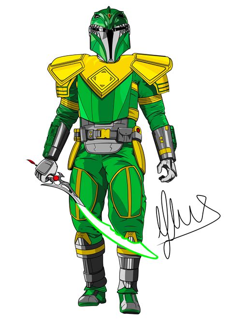 Early Last Year I Did A Series Of Power Rangers Mandalorian Mashup Pieces With The Recent