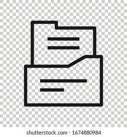 File Folder Icon Flat Style Documents Stock Vector Royalty Free