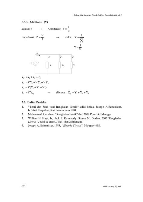 Rangkaian Listrik Bahan Ajar Jurusan Teknik Elektro Ramgkaian