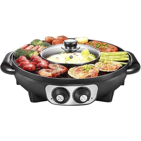 Luernas Plaque De Cuisson Grill De Table Bbq Grill Rack Barbecue Hot Pot Double Pot Pot