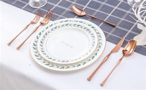 Amazon Lemeya Piece Rose Gold Silverware Set For Modern