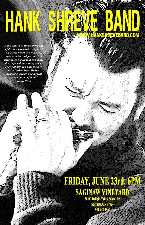 Friday Night Live with The Hank Shreve Band | Saginaw Vineyard