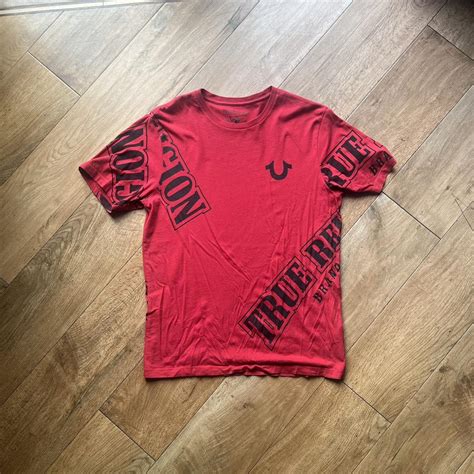 Red Real True Religion Tshirt Size Depop