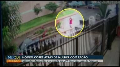 Meio Dia Paraná Cascavel Homem tenta matar mulher golpes de