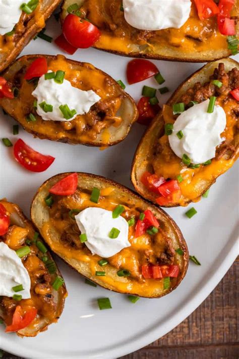 Cheeseburger Potato Skins Lemons Zest