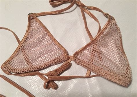 Women S Fish Net G String Thong Bikini See Through Fetish Etsy