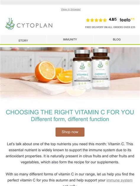 Cytoplan The Right Vitamin C For You A Guide To Choosing The Best