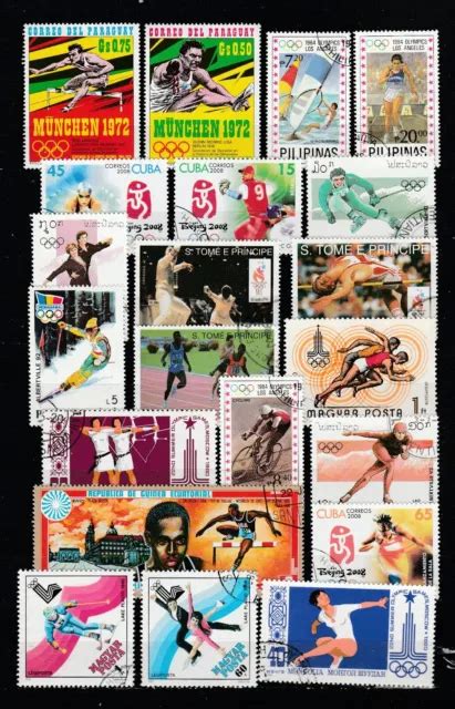 Jeux Olympiques Lot De Timbres Oblitérés Thème Les Jeux Olympiques Eur 1 00 Picclick It