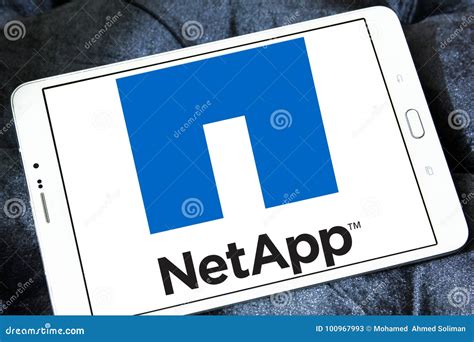 NetApp company logo editorial stock photo. Image of mobile - 100967993