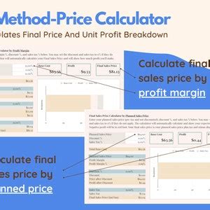 Product Pricing Template, Pricing Sheet, Price List, Etsy Sellers, Small Business Planner ...