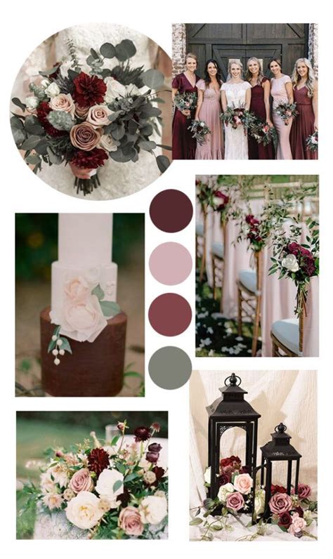 Burgundy Blush And Sage Wedding Color Ideas EmmaLovesWeddings