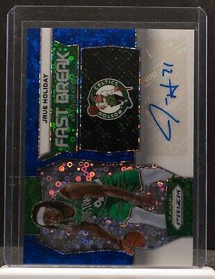 Jrue Holiday 2023 Panini Prizm Basketball Blue Disco Fast Break Auto 7