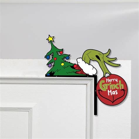 Grinch Door Corner Decor Merry Grinchmas Door Corners Grinch Etsy