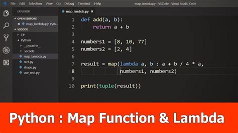 Python Tutorial Map Function And Lambda Map Python Tutorial