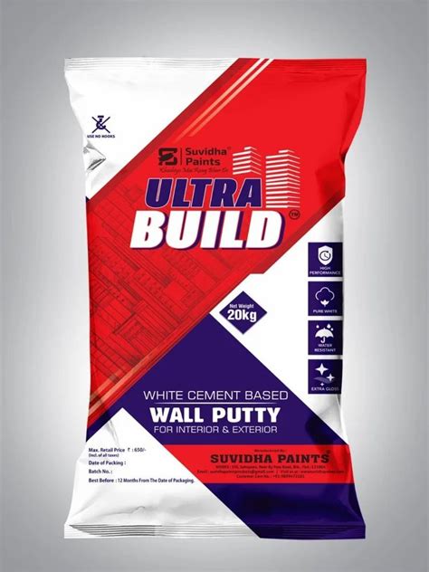 Suvidha Paints Ultra Build Wall Putty 20 Kg At Rs 350 Bag In Faridabad