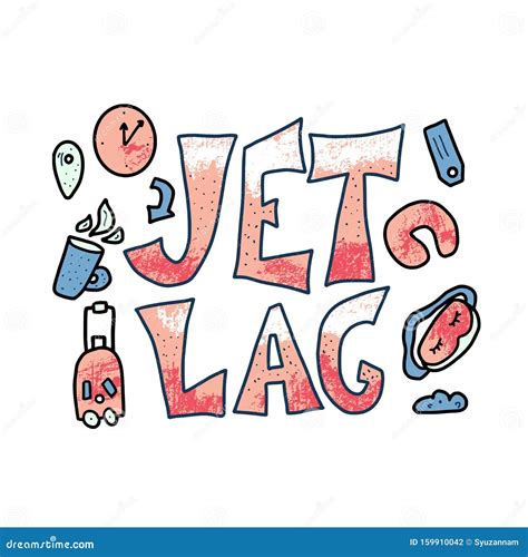 Jet Lag Quote Vector Concept Illustration Stock Vector Illustration