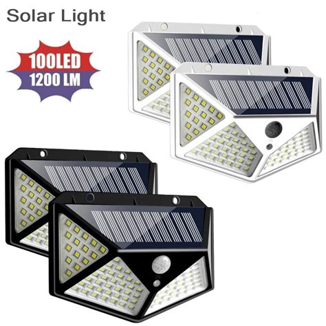 Led Solar Wall Lights Outdoor Solar Lamp Pir Motion Sensor Solar