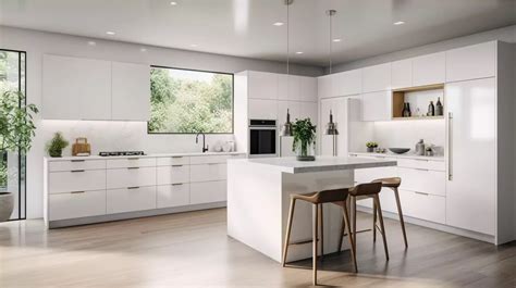 Sleek White Frameless Kitchen Cabinets: Minimalist Charm And Function ...