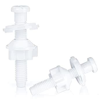 2 Pack Toilet Seat Screws Universal Plastic Toilet Seat Screws