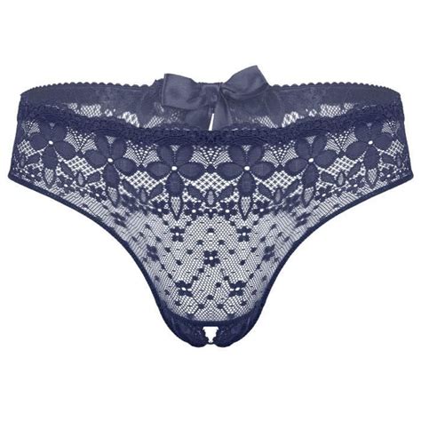 Iiniim Homme String Dentelle Sexy Slip Taille Basse Culotte Ouvert Thong Jockstrap Gay Fesse Nu