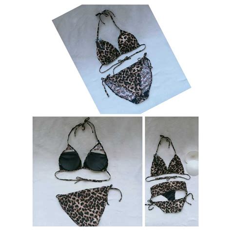 Jual BK 3301 RXO3 LORENG PUMA COKLAT BIKINI PANTAi SEGITIGA WITH FOAM Shopee Indonesia