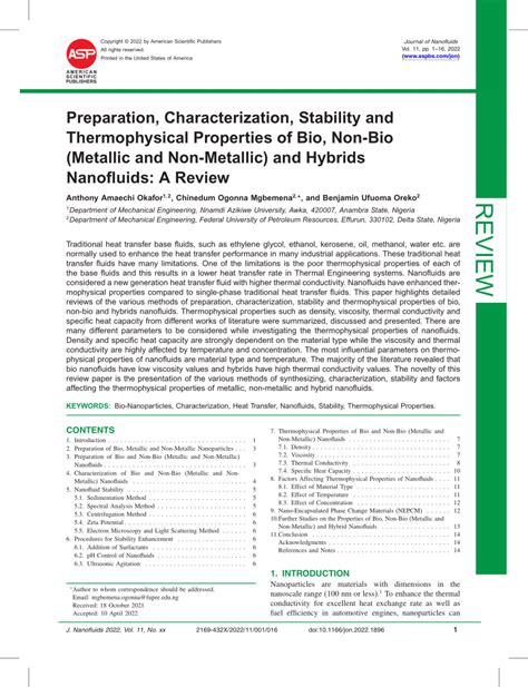 Pdf Preparation Characterization Stability And Thermophysical