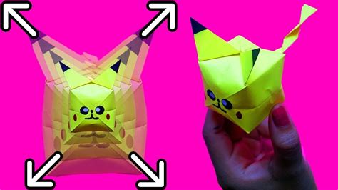 Como Hacer Un Pikachu De Papel Que Se Infla Paso A Paso