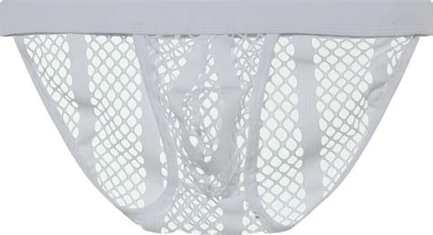 Drelaar Men S Sexy Fishnet Low Rise Bikini Briefs See Through Underpants Medium White ShopStyle