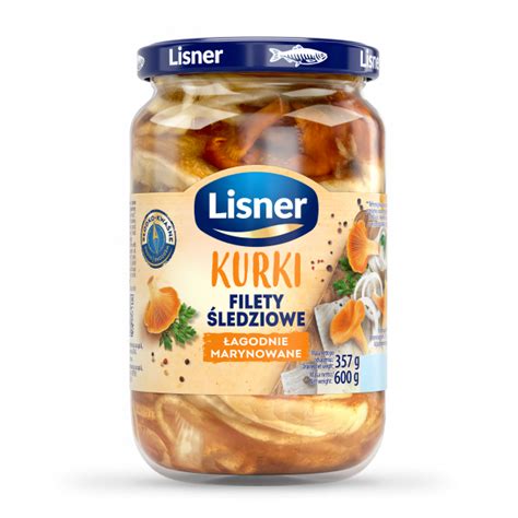 KURKI Filety śledziowe łagodne marynowane Lisner 600 g 1 szt 0 600 kg