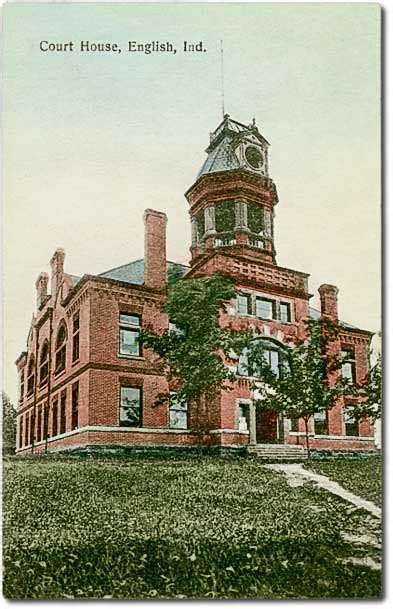 Court House English Indiana C1910 Postcard View Of The C Flickr