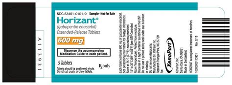 Horizant Fda Prescribing Information Side Effects And Uses