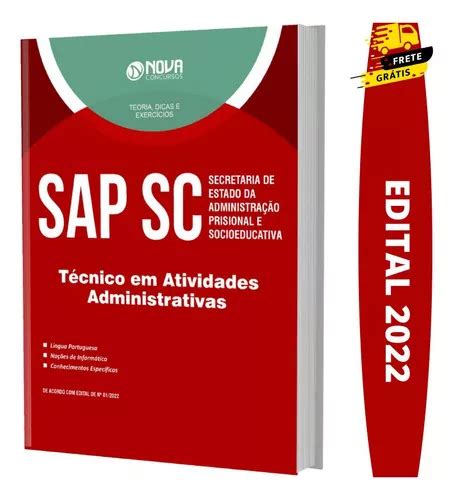 Apostila Sap Sc Técnico Em Atividades Administrativas Frete grátis