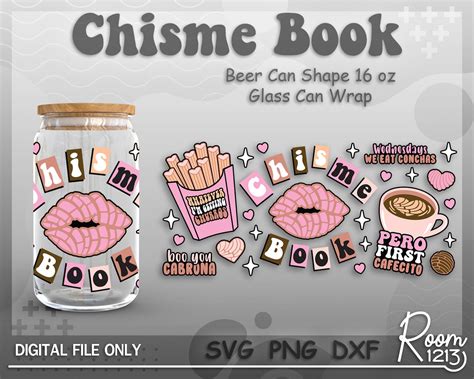 Chisme Book Can Wrap Svg Concha Pan Dulce Wrap File Cafecito Y Chisme