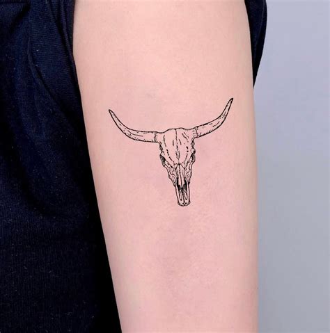 Longhorn Temporary Tattoo, Fake Tattoo, Black Tattoo, Festival Tattoo ...