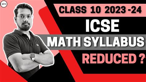 Class 10 Icse Syllabus 2023 24 Marks Distribution Maths Youtube