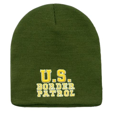 embroidered us border patrol knit cap